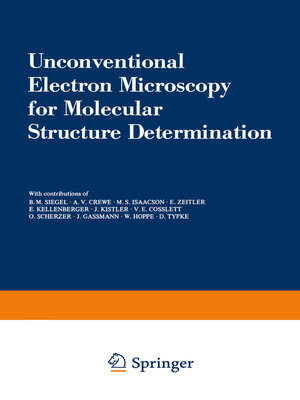 cover image of Unconventional Electron Microscopy for Molecular Structure Determination